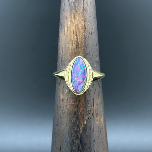 Opal Gold Ring