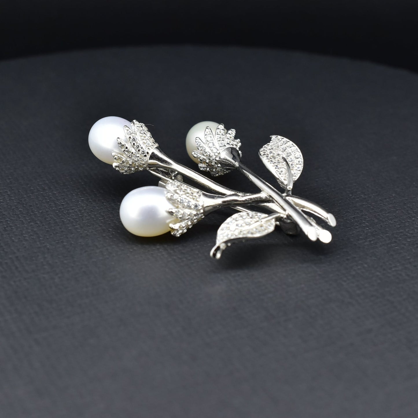 Pearl Silver Brooch