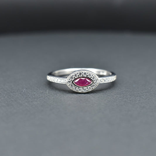 Ruby Silver Ring