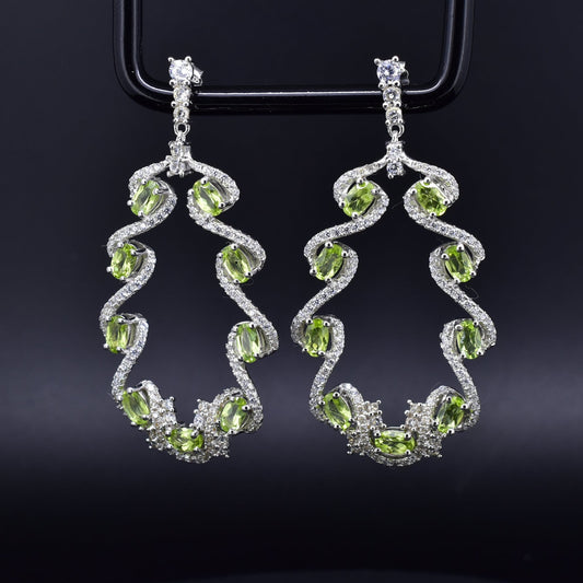 Peridot Silver Earrings