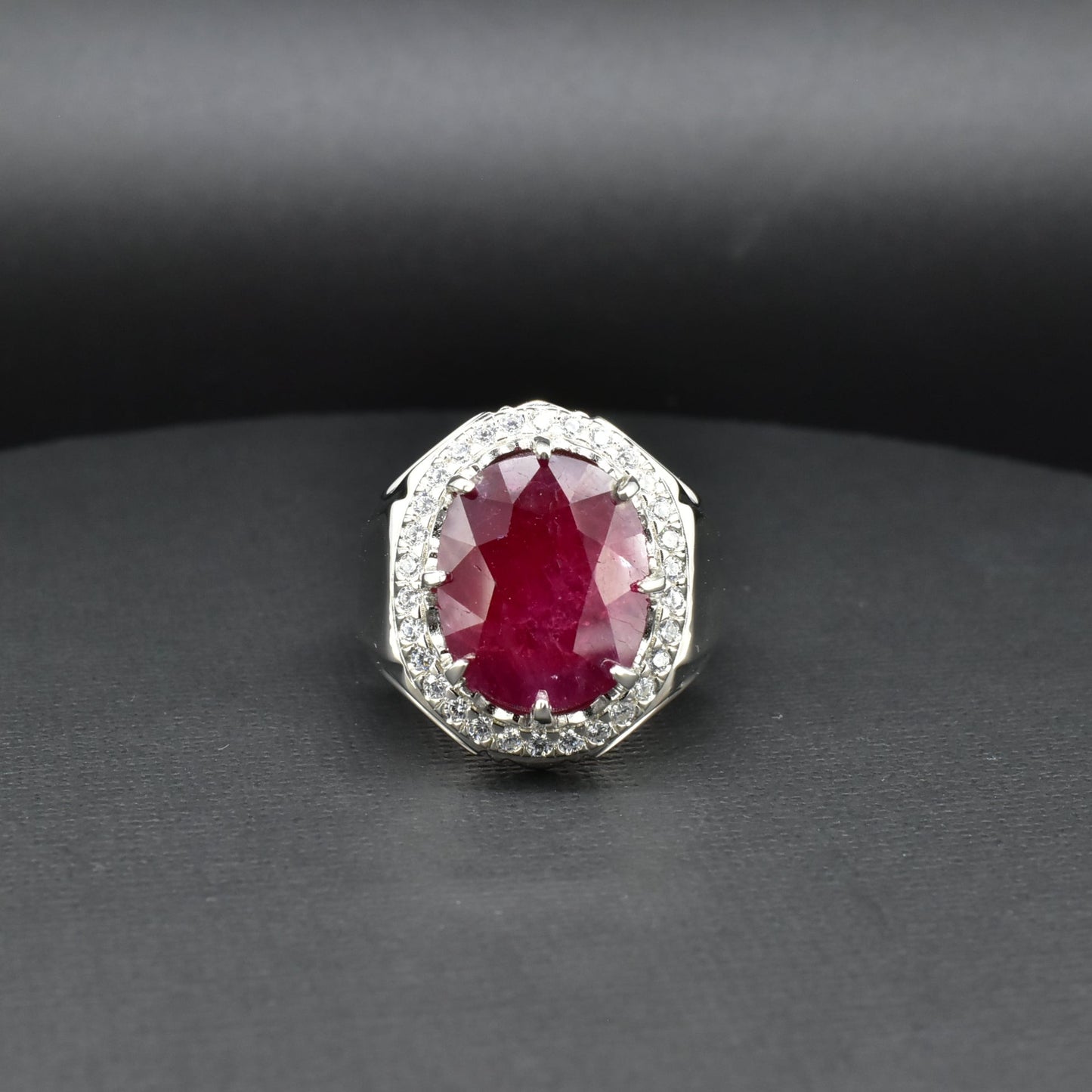 Ruby Silver Ring