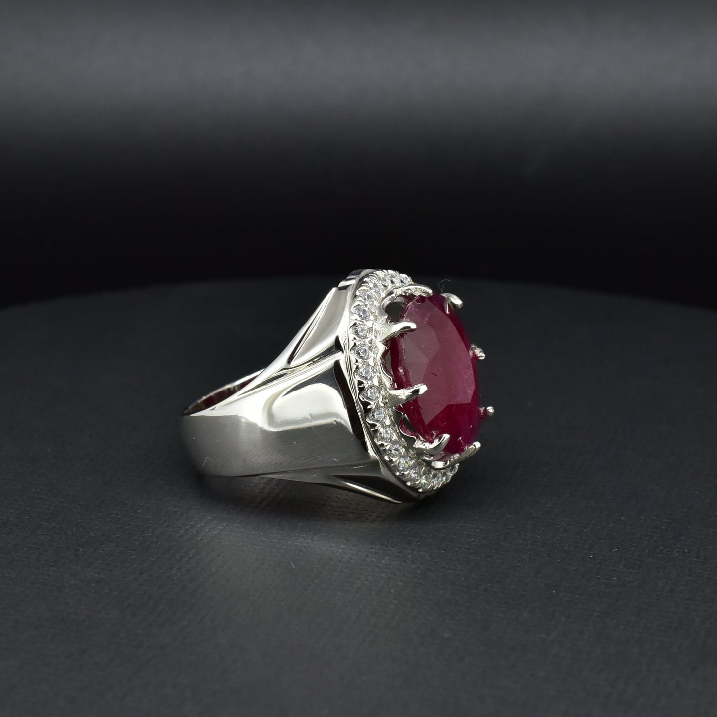 Ruby Silver Ring