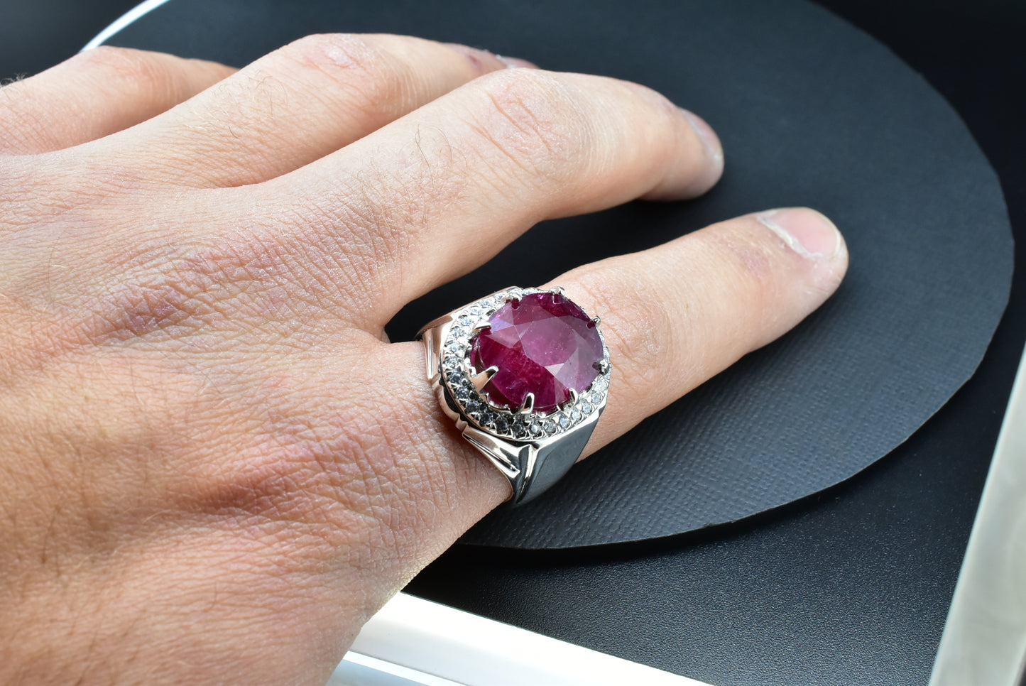 Ruby Silver Ring