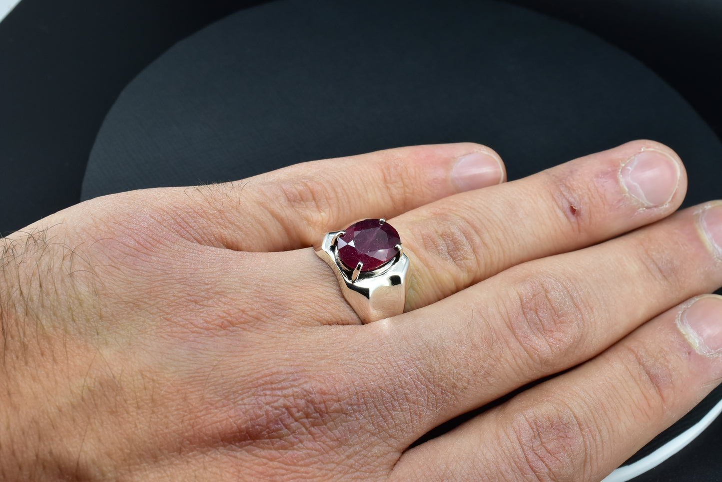 Ruby Silver Ring