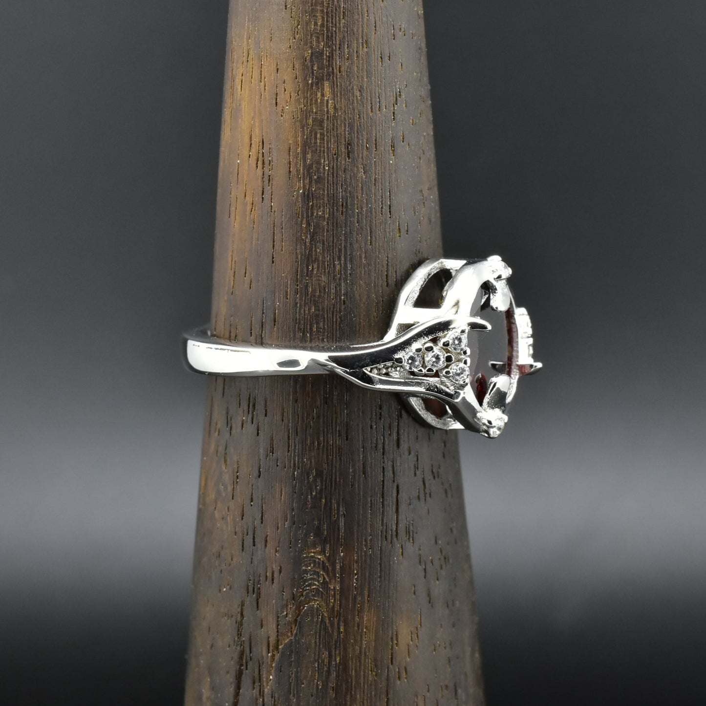 Garnet Silver Ring