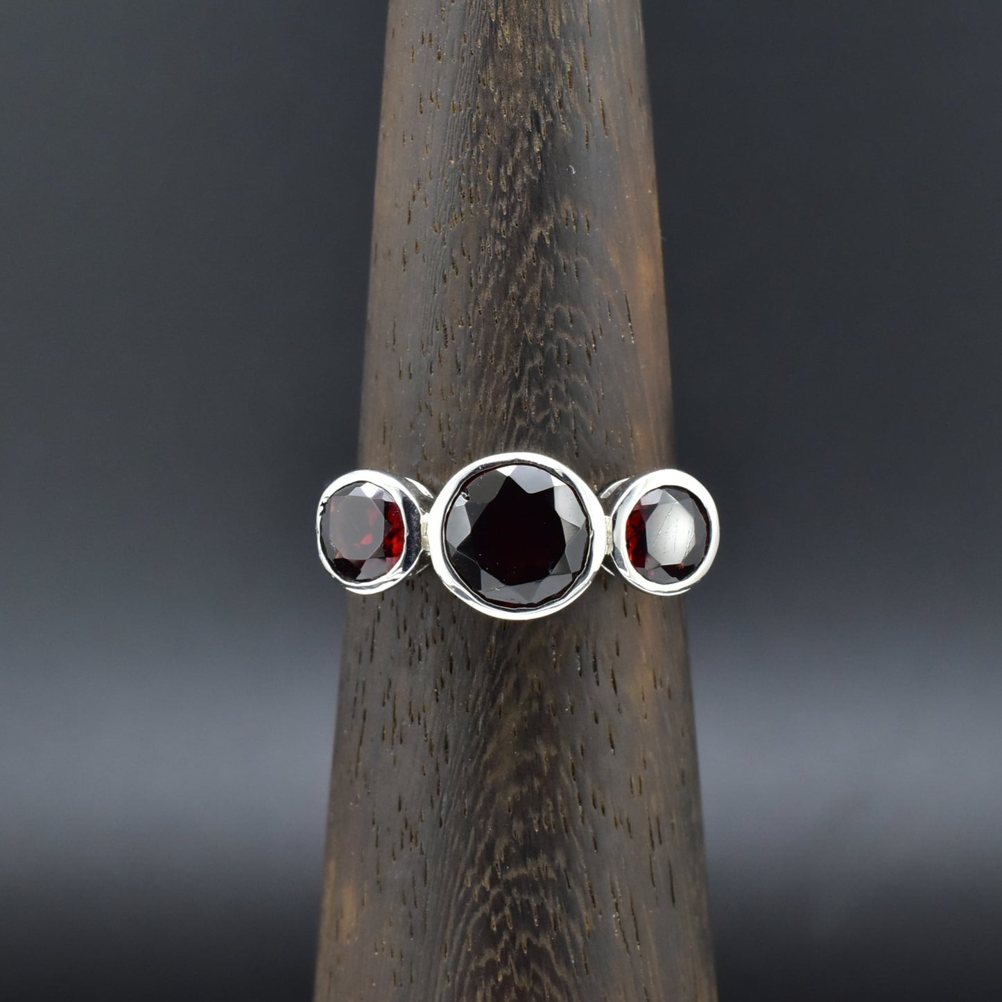 Garnet Silver Ring