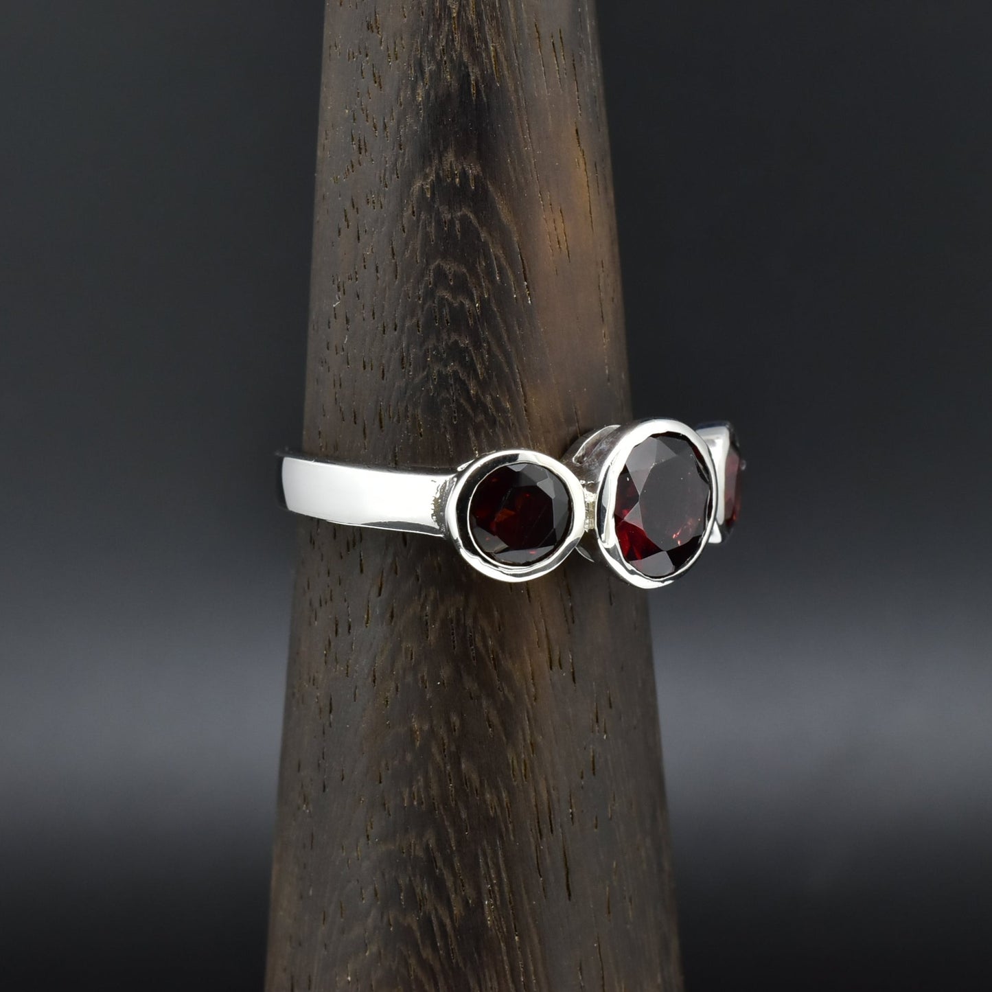 Garnet Silver Ring