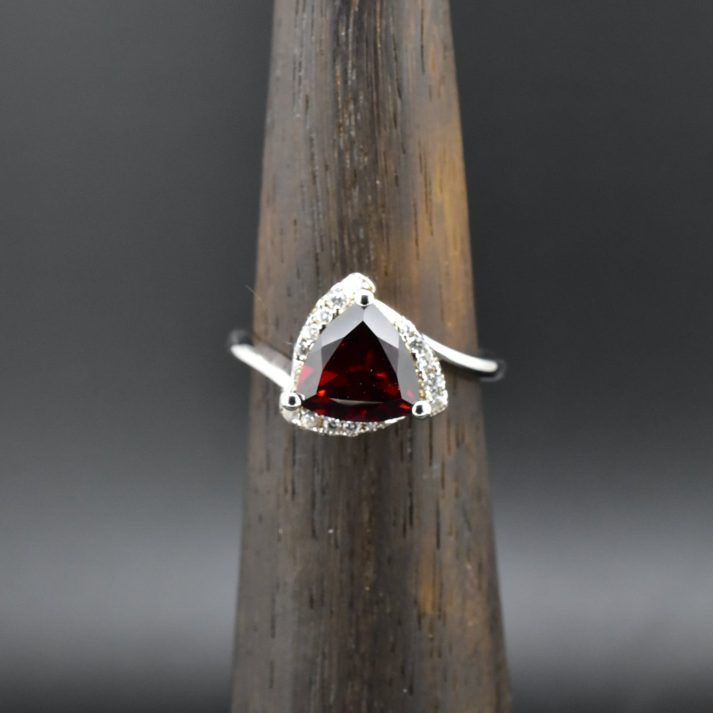 Garnet Silver Ring