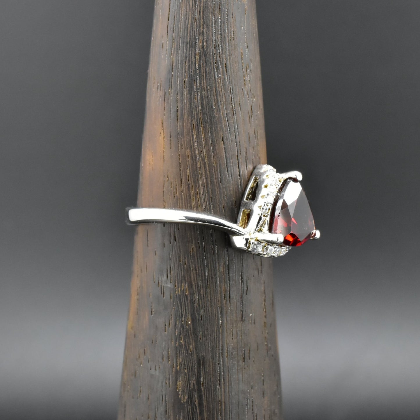 Garnet Silver Ring